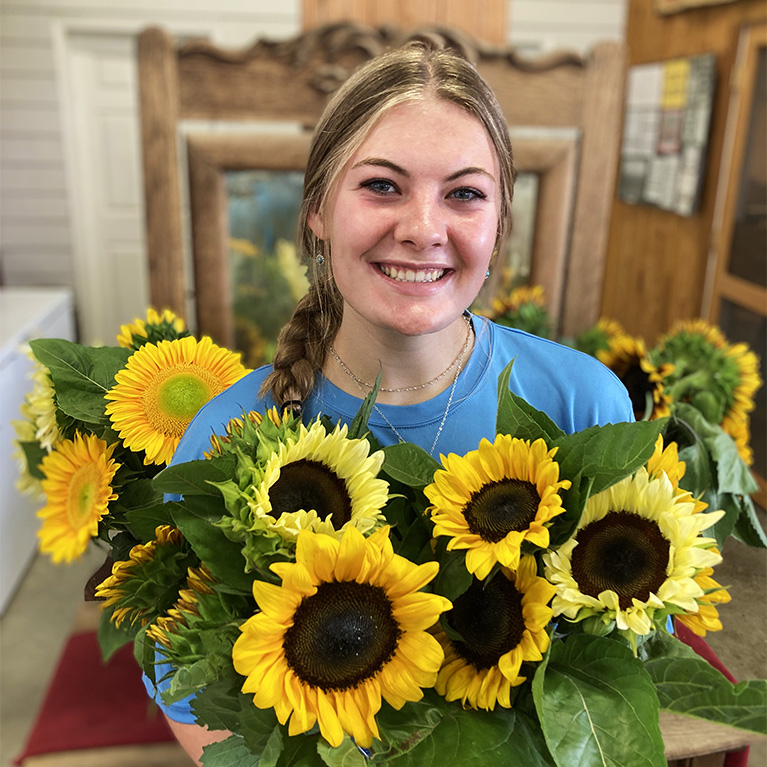 Our sunflower field is a fun place for making family memories